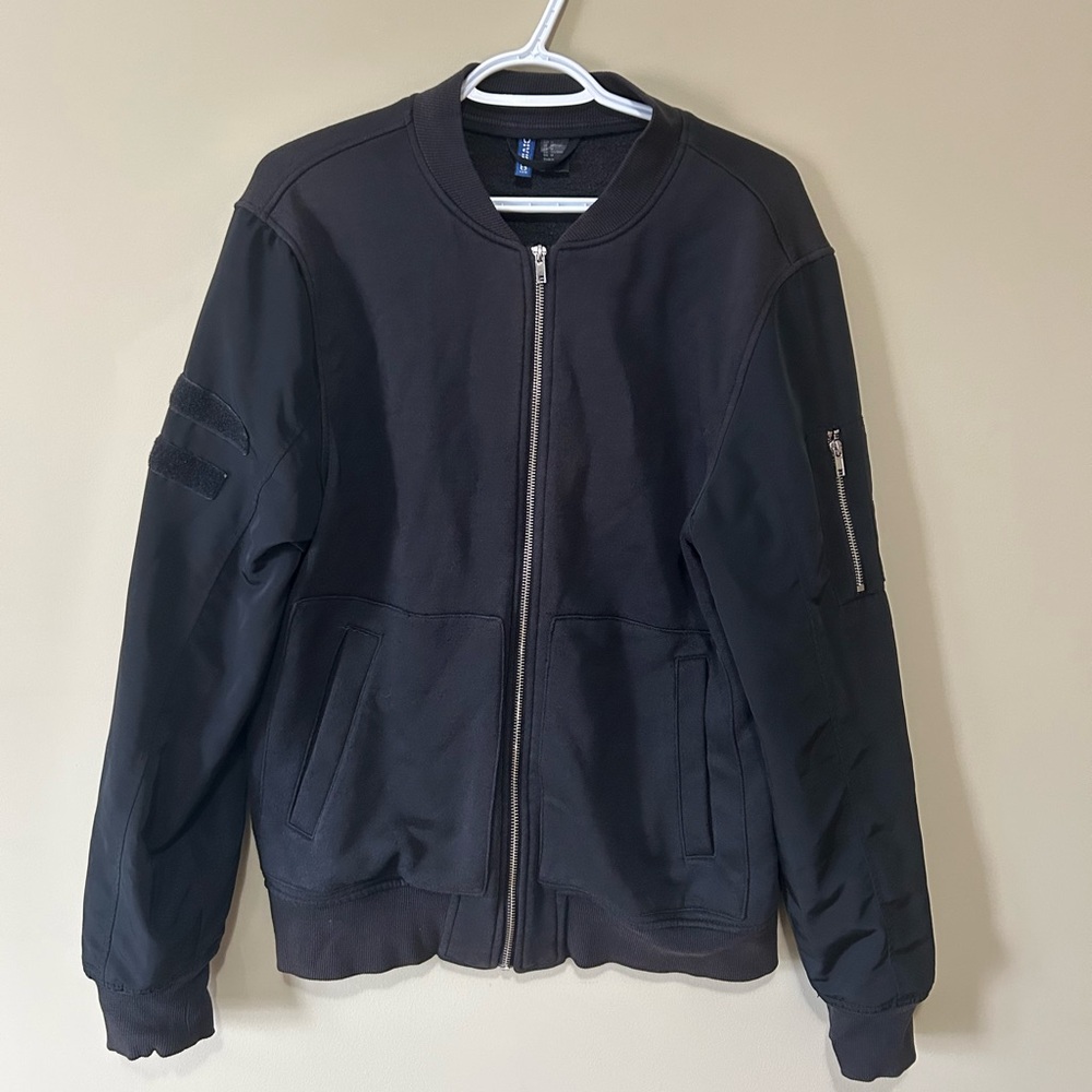 H&M Divided Black Bomber Jacket - Size M